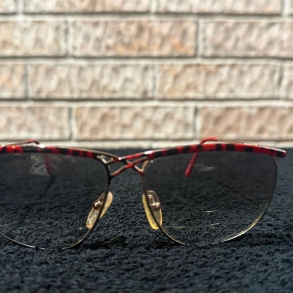 Beverly Johnson Red and Gold Glasses - Picture 3 of 10